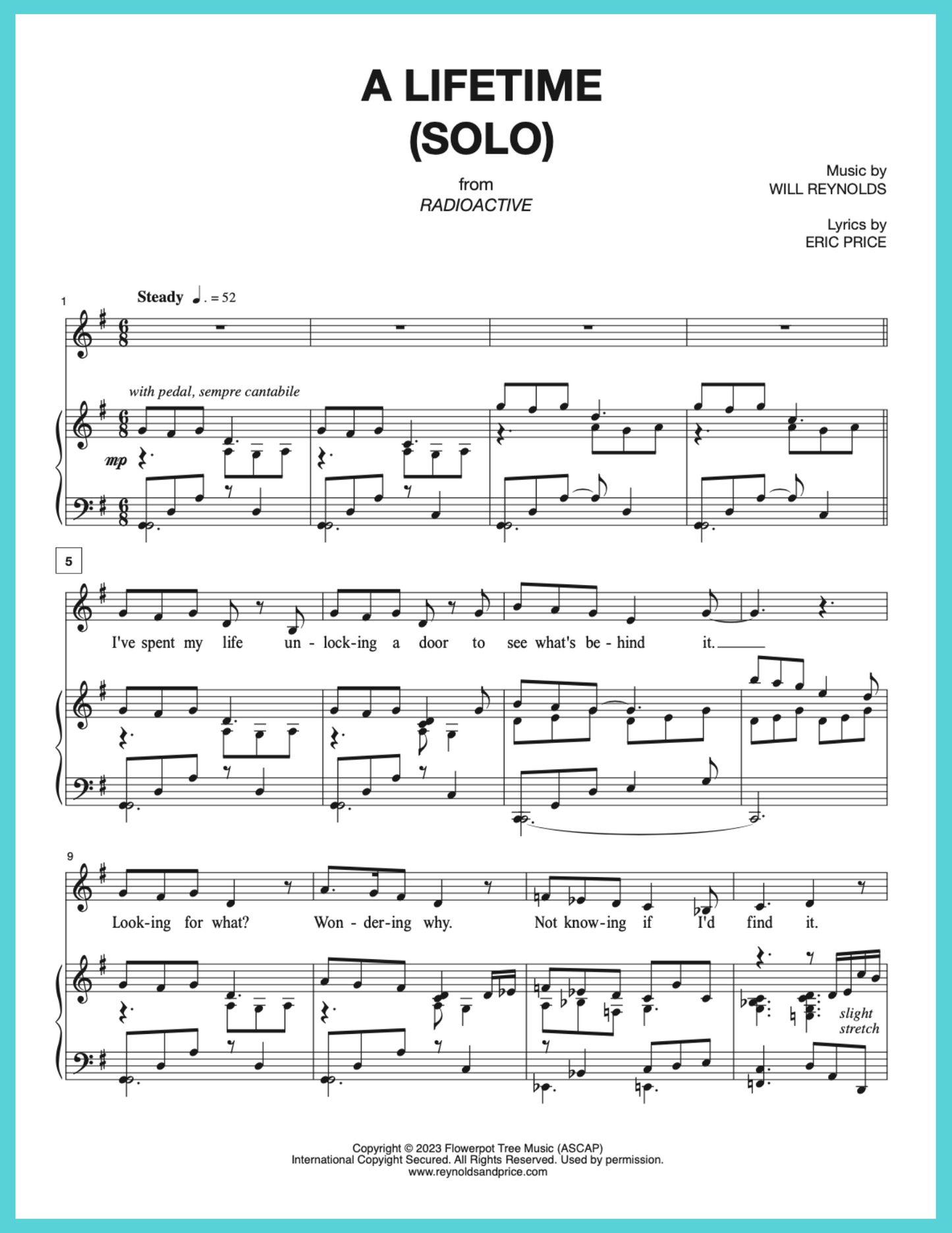 A LIFETIME - Solo (Sheet Music)