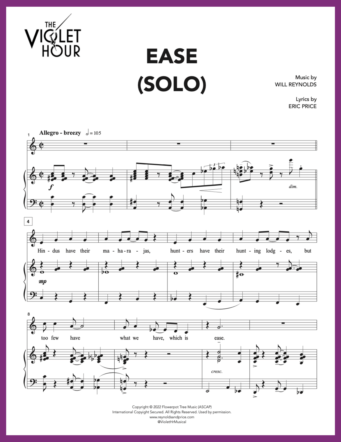 EASE - Solo (Sheet Music)