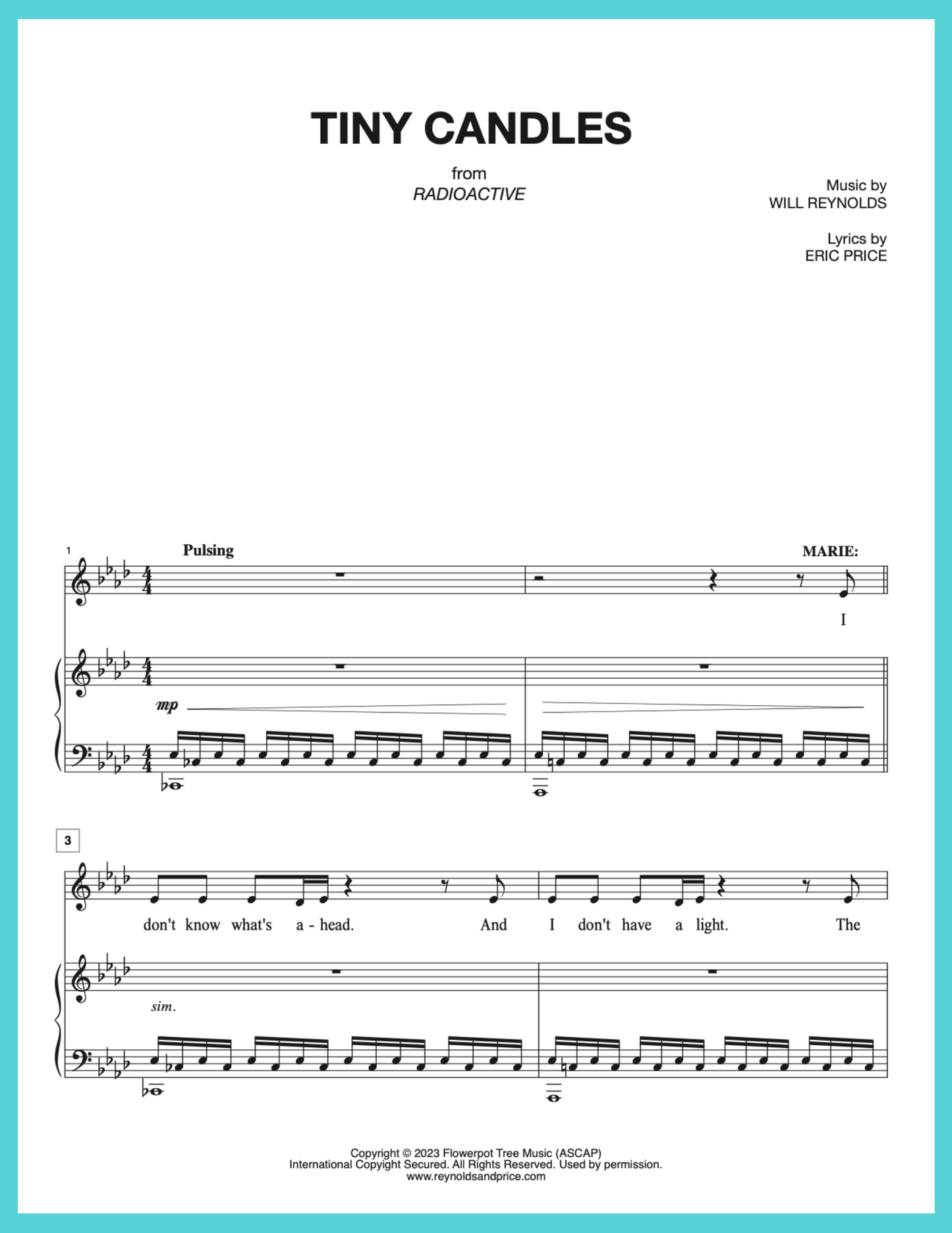 TINY CANDLES (Sheet Music)