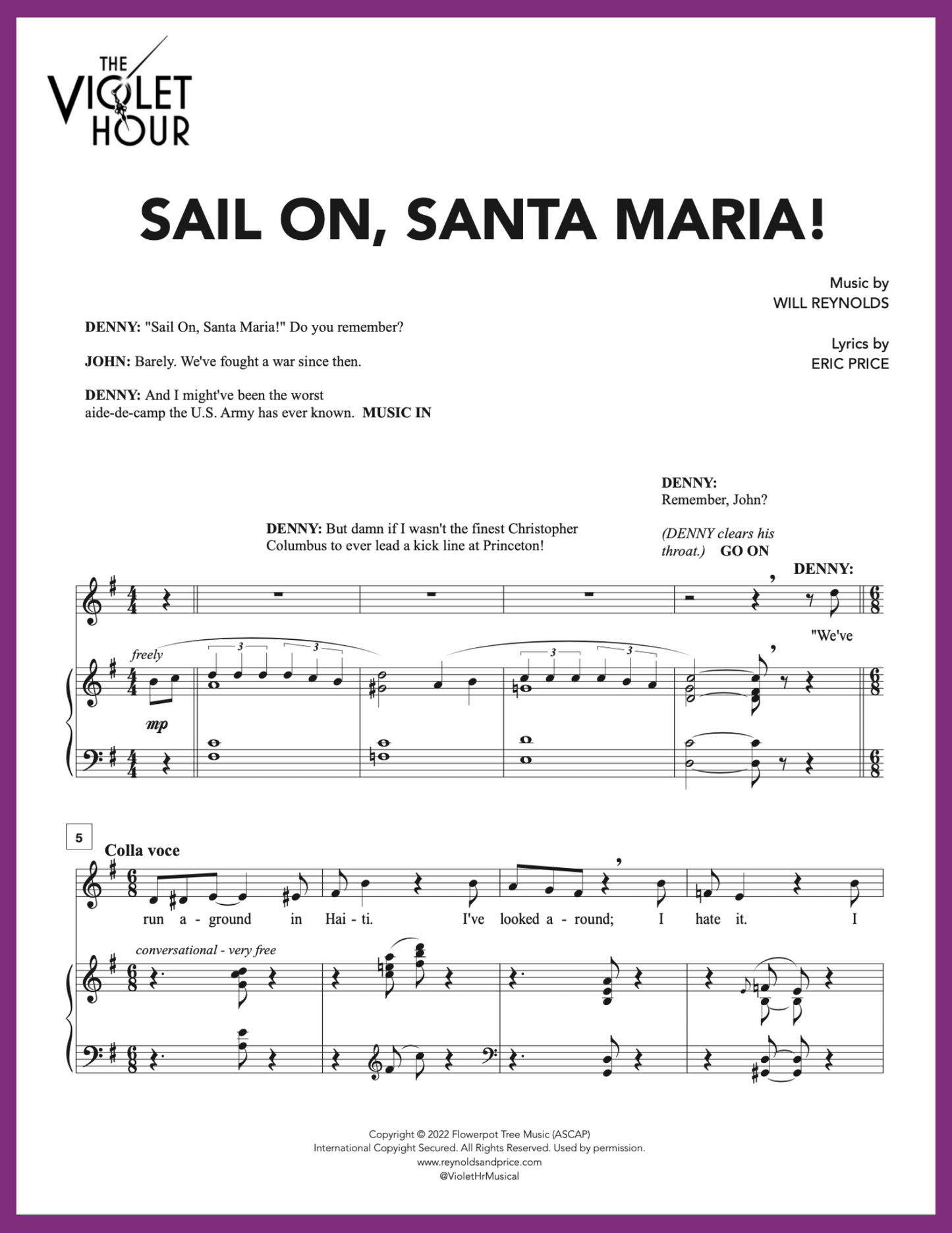 SAIL ON, SANTA MARIA! (Sheet Music)