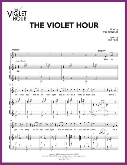 THE VIOLET HOUR (Sheet Music)