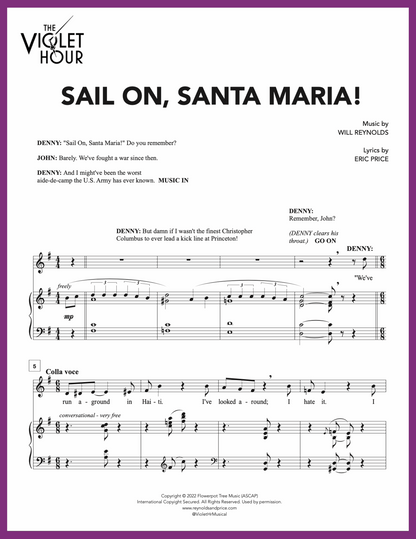 SAIL ON, SANTA MARIA! (Sheet Music)